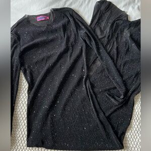 Black Sparkly Mesh Edikted Dress